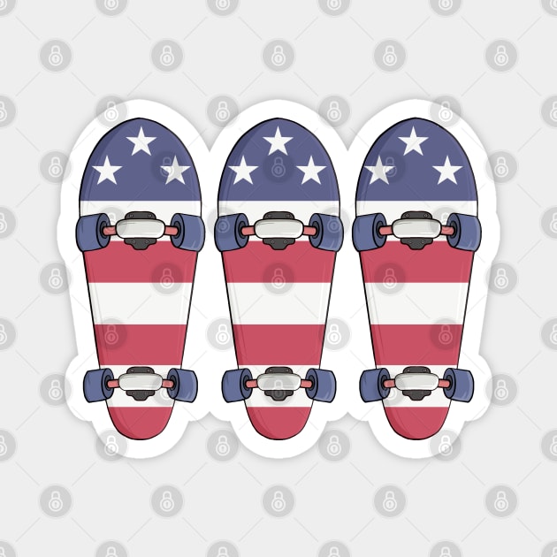 USA Skateboards Magnet by DiegoCarvalho