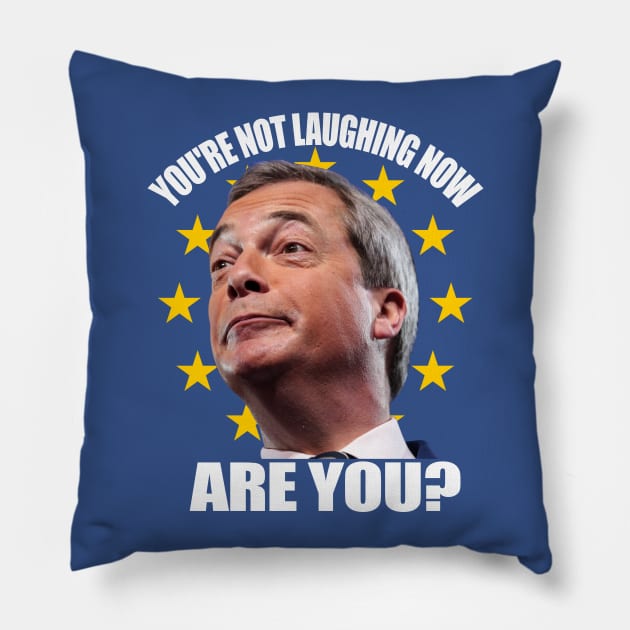 Nigel Farage Brexit Pillow by CultTees