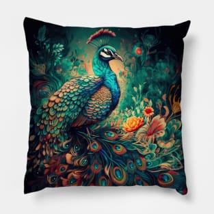 Royal Peacock Pillow