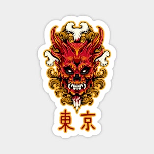 Tokyo 東京 demon skull Magnet