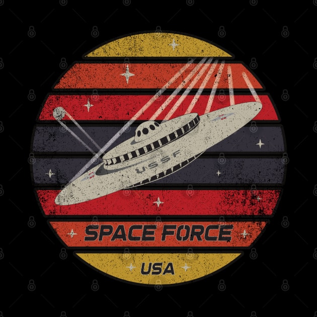 Space Force Retro Mothership Distressed by SunGraphicsLab
