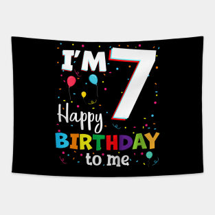 Seven 7Th Birthday Happy Birthday Boys Girls 7 Years Old Tapestry