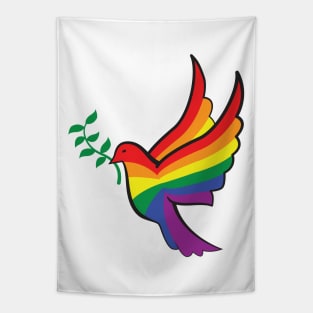 Rainbow Dove Tapestry