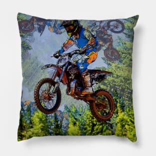 Dirt Biking Fools - Motocross Racers Pillow