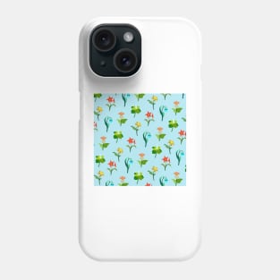 Mondstadt Flowers Print (Blue) Phone Case