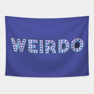 Weirdo Typography | LED-Lit Script Font Design Tapestry