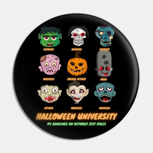 Halloween University  Lacrosse Starting Line-Up T-Shirt Pin