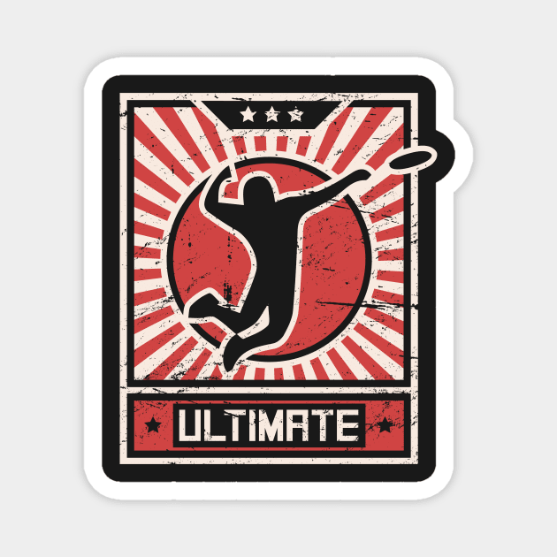 ULTIMATE Frisbee | Propaganda Poster Magnet by MeatMan