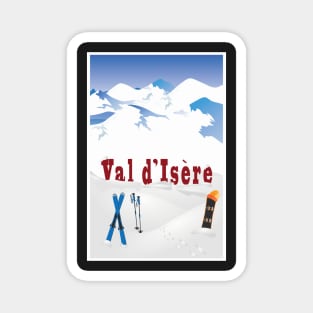 Ski Val d’Isere, French Alps, Ski Poster Magnet