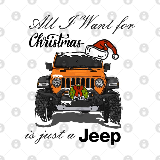 Christmas Jeep Orange by 4x4 Sketch