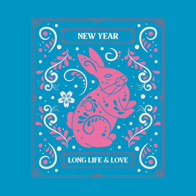 Year of The Rabbit Chinese New Year Rabbits by Tip Top Tee's