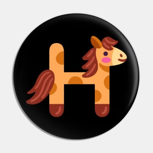 Letter H animal alphabet back to school Pin