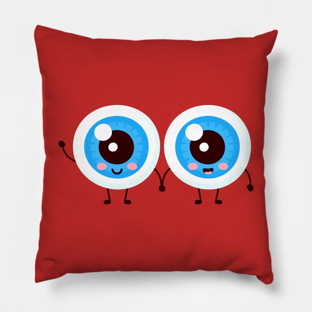 eye balls cute Pillow by Mako Design 