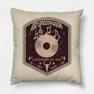 listening vintage vinyl v2 Pillow