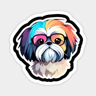 Shih Tzu Dog Illustration Magnet