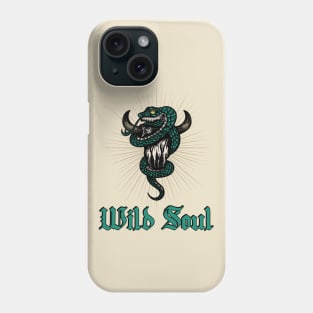 Bull Skull Snake Tattoo Wild Soul Phone Case