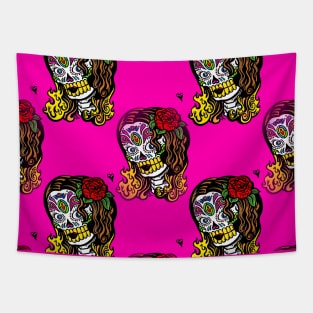 Sugar Skull Girl Tapestry