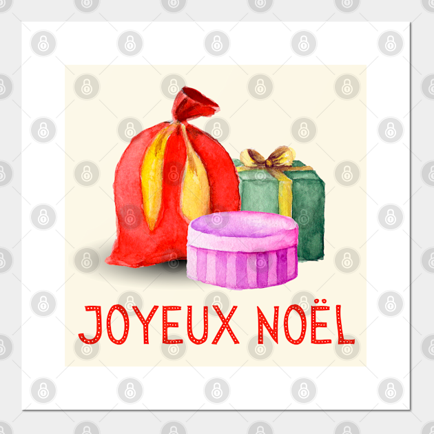 French Christmas Gift France Joyeux Noel French Christmas Posters And Art Prints Teepublic