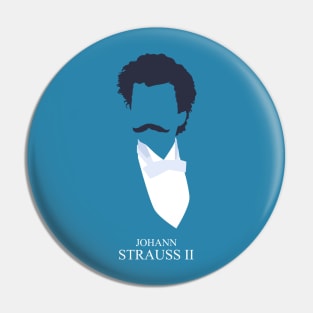 Johann Strauss II - Minimalist Portrait Pin