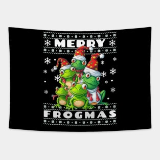 Merry Frogmas Tapestry