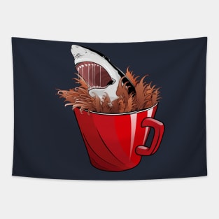 Coffee Shark Tapestry