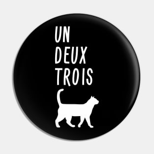 Un Deux Trois Cat Shirt Funny French Teacher Gift Pin