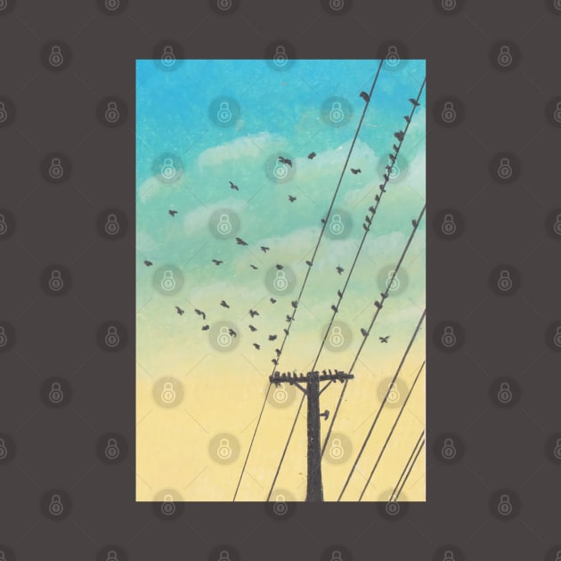 Birds on the Wires by jangilbert23