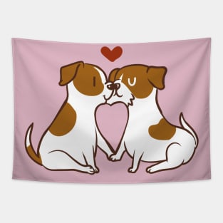 Jack Russell Terrier Kisses Tapestry