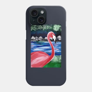 Flamingo artwork Phone Case