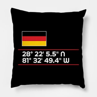 Germany Epcot World Showcase Walt Disney World Coordinates Pillow