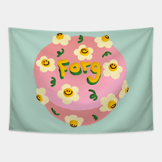 Cake Sticker - Cute Frog -Forg Cake Tapestry by NOSSIKKO