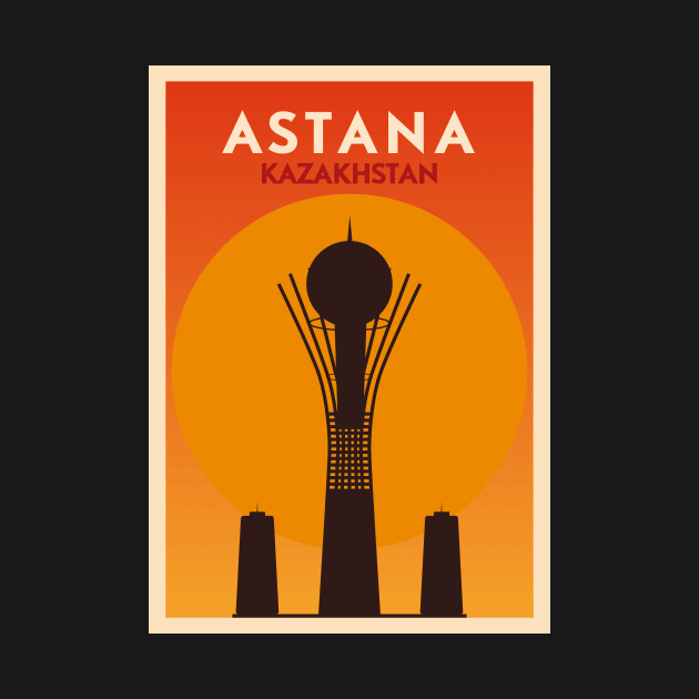 Astana city poster by kursatunsal