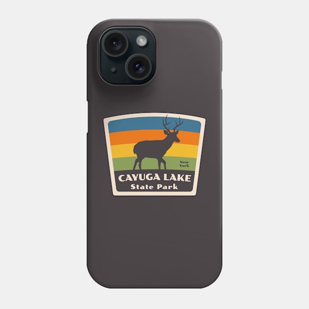 Cayuga Lake State Park New York Roaming Deer Phone Case by Go With Tammy