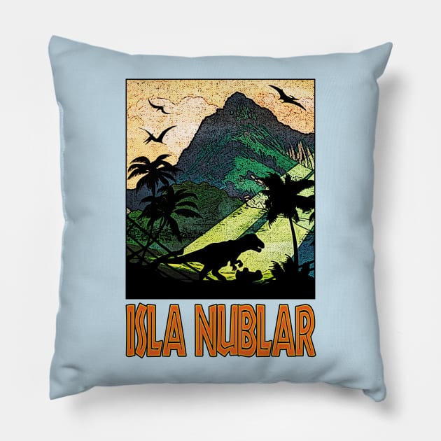 Visit Isla Nublar Pillow by RocketPopInc