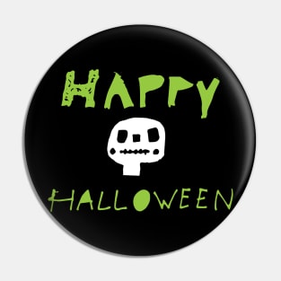 Happy Halloween cute skull Pin