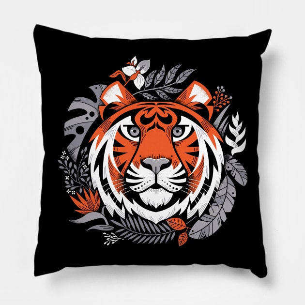 Welcome to the Jungle! Pillow by Lucie Rice Illustration and Design, LLC