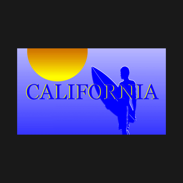 California surfer face mask design A by dltphoto