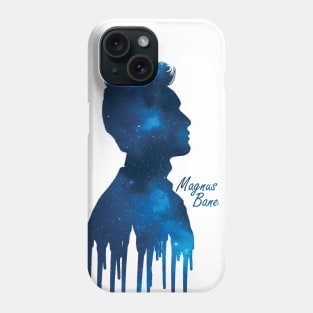 Shadowhunters / The Mortal Instruments- Magnus Bane / Harry Shum Jr dripping silhouette (blue galaxy) - Warlock - Malec - Clary, Alec, Jace, Izzy Phone Case