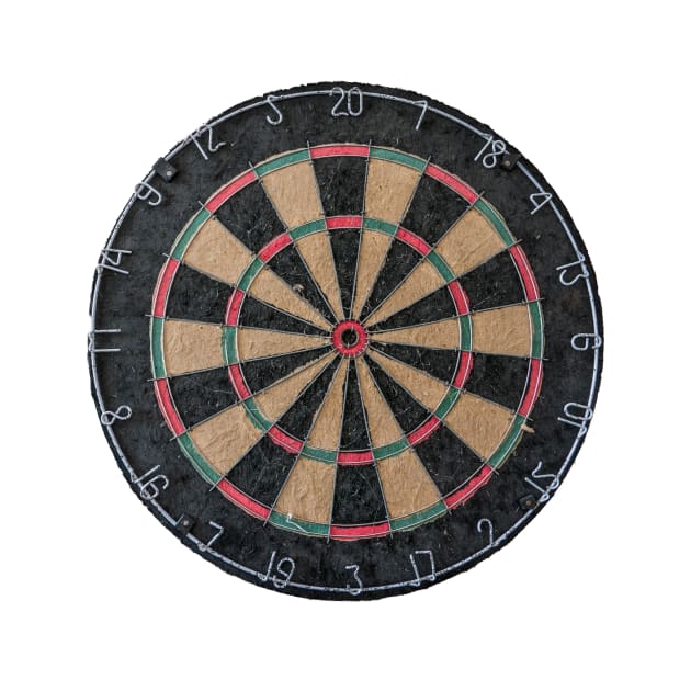 Isolated Dart Board by mrdoomits