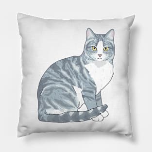 Gray Tabby Cat Pillow