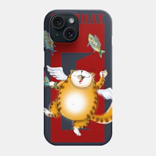 Fishday! Happy Kitty Phone Case