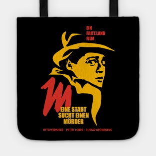 Noir Elegance: M - A City Searches for a Murderer - Peter Lorre Tribute Design Tote