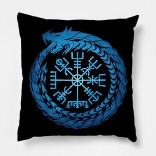 Vegvisir Jormungandr World Serpent Pillow