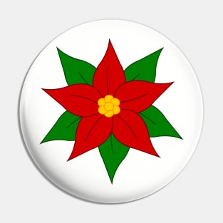 Poinsettia Pin