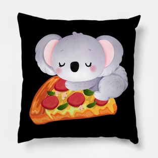 Cute Koala eats pizza perfect gift for pizza and koala lovers and pizza addicts Pillow