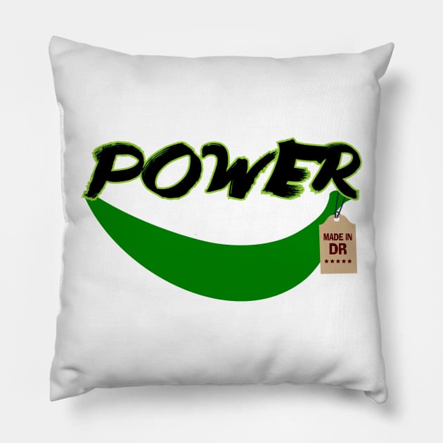 Platano Power-Made in DR Pillow by bypicotico