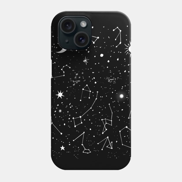 Stars, Universe, Galaxy, Constellations Witchy Gothic Phone Case by LunaElizabeth