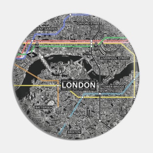 London Subway underground map Pin