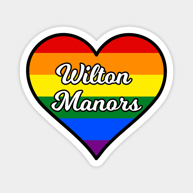 Wilton Manors Florida Gay Pride Heart Magnet by fearcity