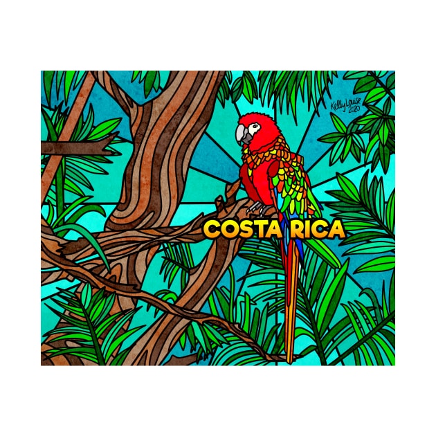 Costa Rica - Parrot in Nature by Kelly Louise Art